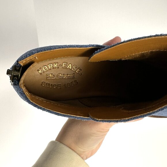 Kork-Ease Ryder Blue Suede Ankle Boots - Picture 6 of 12